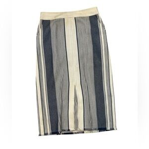 Lafayette 148 New York Adelina Striped Midi Skirt with Pockets